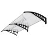 80"x 40" Outdoor Front Door Window Awning Patio Canopy Rain Cover UV Protected Eaves RT