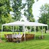 10 x 30 Feet Gazebo Canopy Tent with Connection Stakes and Wind Ropes