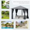 10ft x 10ft Patio Gazebo-Black-AS (Swiship-Ship) (Prohibited by WalMart)