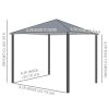 10ft x 10ft Patio Gazebo-Black-AS (Swiship-Ship) (Prohibited by WalMart)