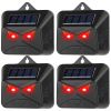 4Pcs Solar Predator Control Light Coyote Deterrent Deer Bird Repeller