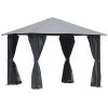 10ft x 10ft Patio Gazebo-Black-AS (Swiship-Ship) (Prohibited by WalMart)