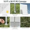 10 x 20 Feet Waterproof Canopy Tent with Tent Peg and Wind Rope